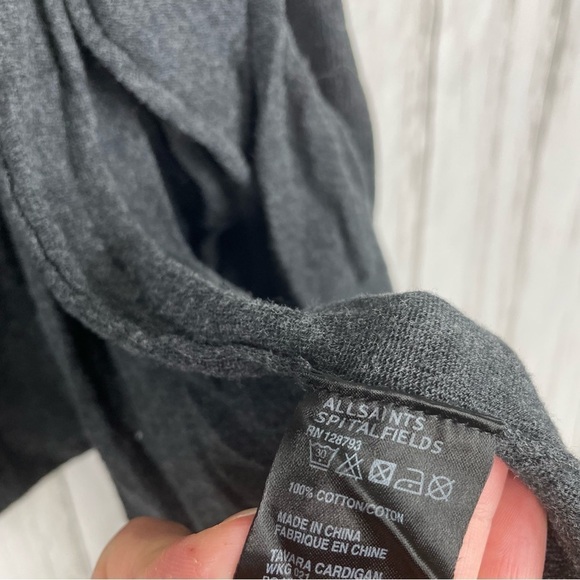 All Saints Spitafield gray waterfall layered cardigan 10 - Picture 5 of 7